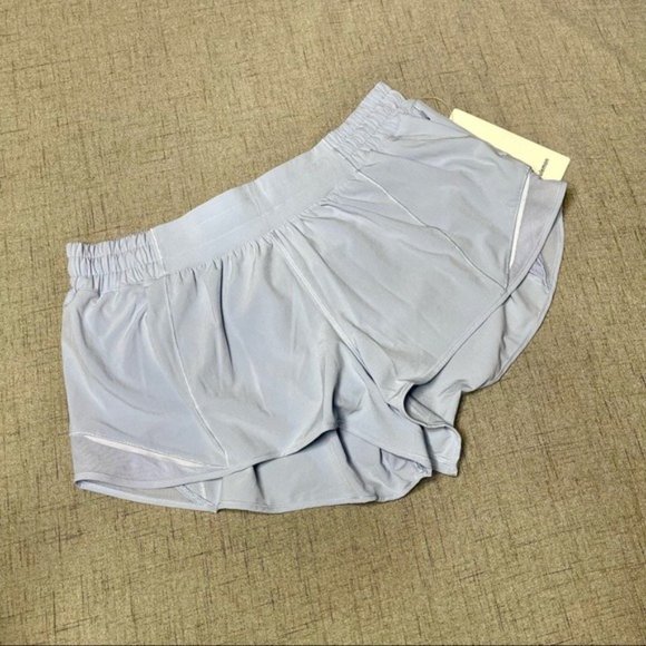 Lululemon Hotty Hot Shorts Blue Linen Nwt 12 - Picture 4 of 9
